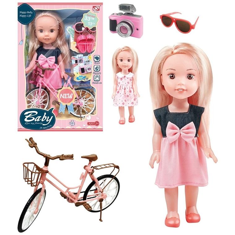 Trifox, lalka dziewczynka z rowerem