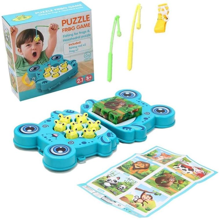 Trifox, łowienie żabek, klocki obrazkowe, gra zręcznościowa