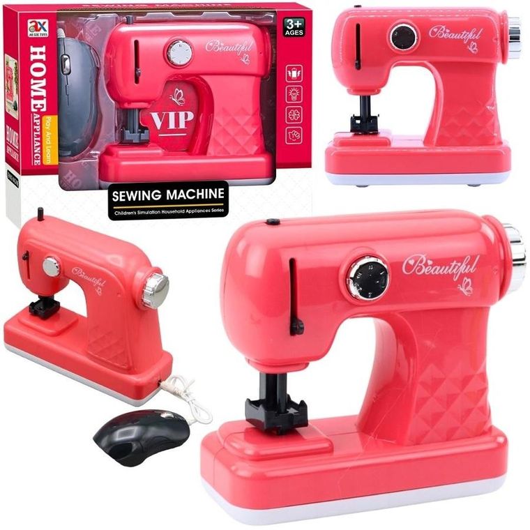 Trifox, maszyna do szycia, interaktywna, różowa