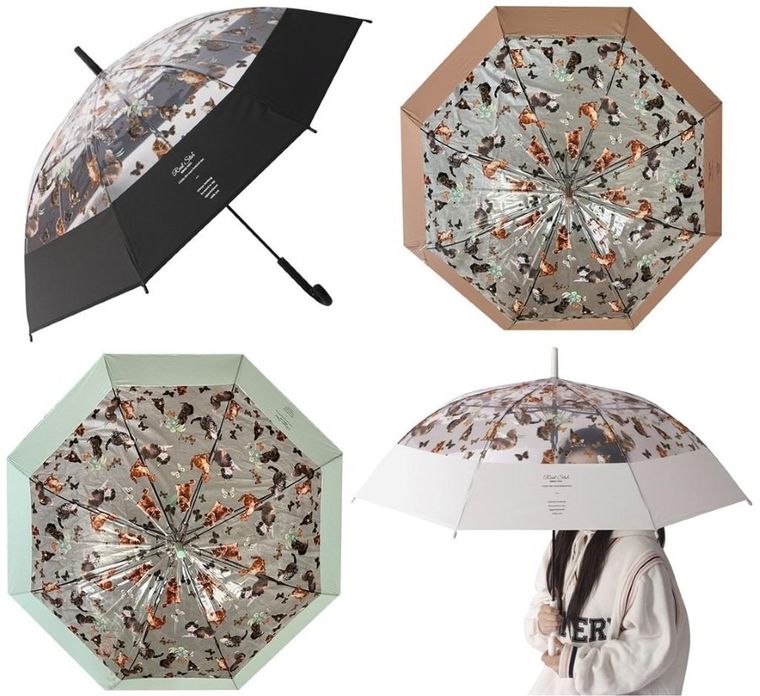 Trifox, parasolka dziecięca, przeźroczysta, koty, 1 szt.