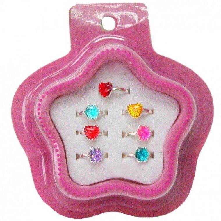 Trifox, pierścionki metalowe z oczkiem, 7 szt.