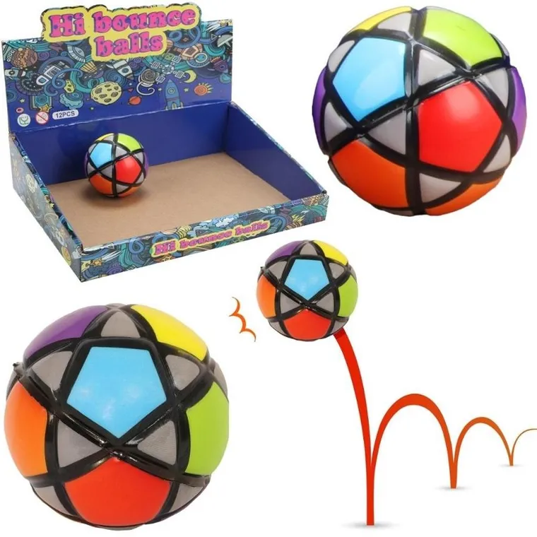 Trifox, piłka mocno odbijająca się, kolorowa