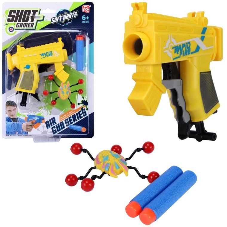 Trifox, pistolet na miękkie strzałki z celem