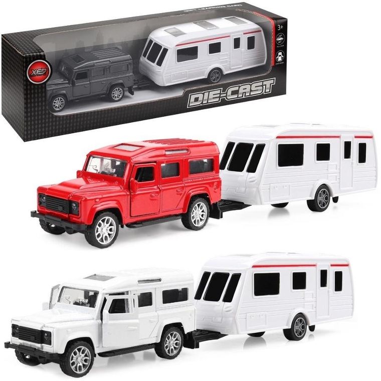 Trifox, pojazd metalowe z przyczepą, 1 szt.