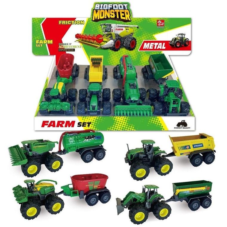 Trifox, pojazd rolniczy z przyczepą, metalowy, 1 szt.