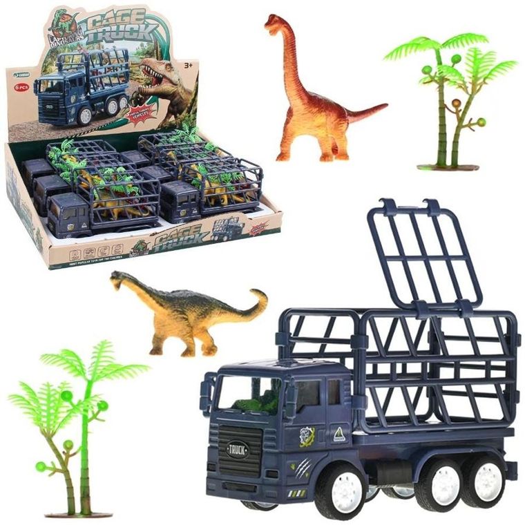 Trifox, pojazd z klatką, z dinozaurem, 1 szt.