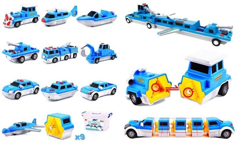 Trifox, pojazdy magnetyczne do składania, 10 szt.