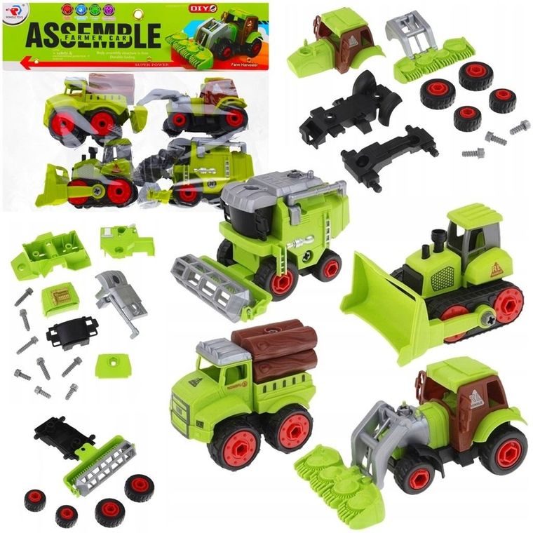 Trifox, pojazdy rolnicze do skręcania, 4 szt.