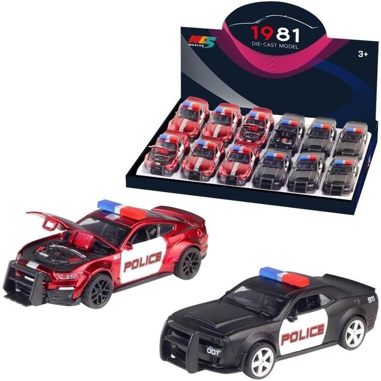 Trifox, radiowóz metalowy, z otwieraną maską, 1 szt.