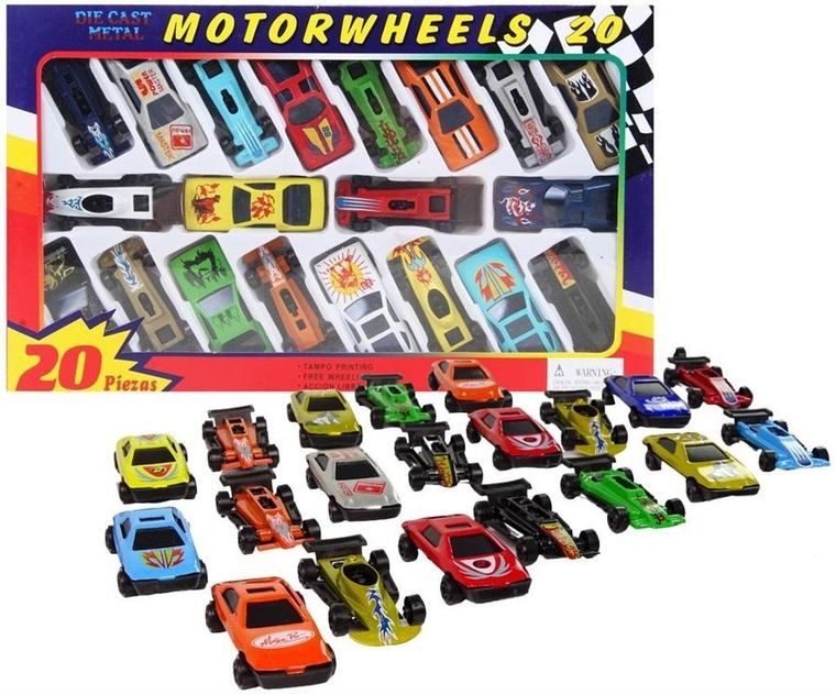 Trifox, Resoraki metalowe, zestaw pojazdów, 20 szt.