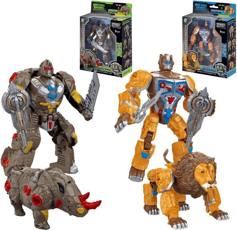 Trifox, robot transformujący, zwierzęta, 1 szt,