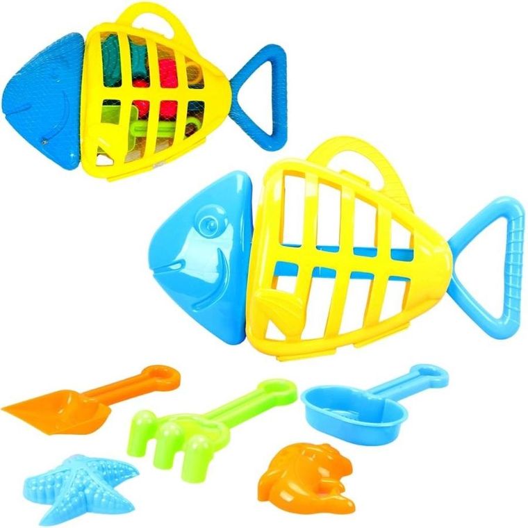 Trifox, ryba, zestaw do piasku, 7 elementów