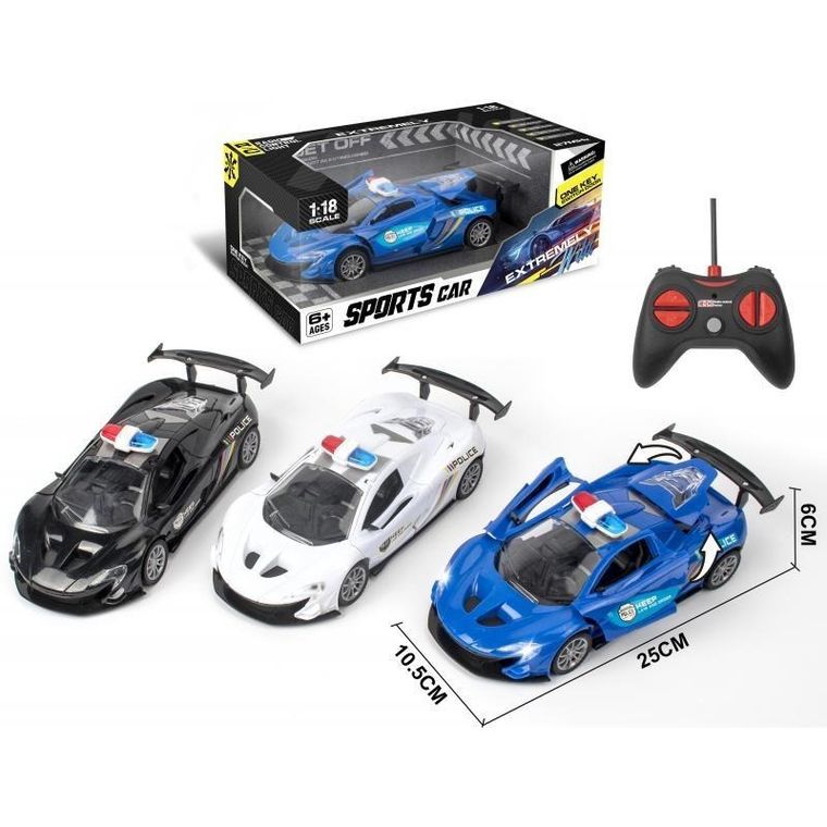 Trifox, samochód sportowy, policja, zdalnie sterowany