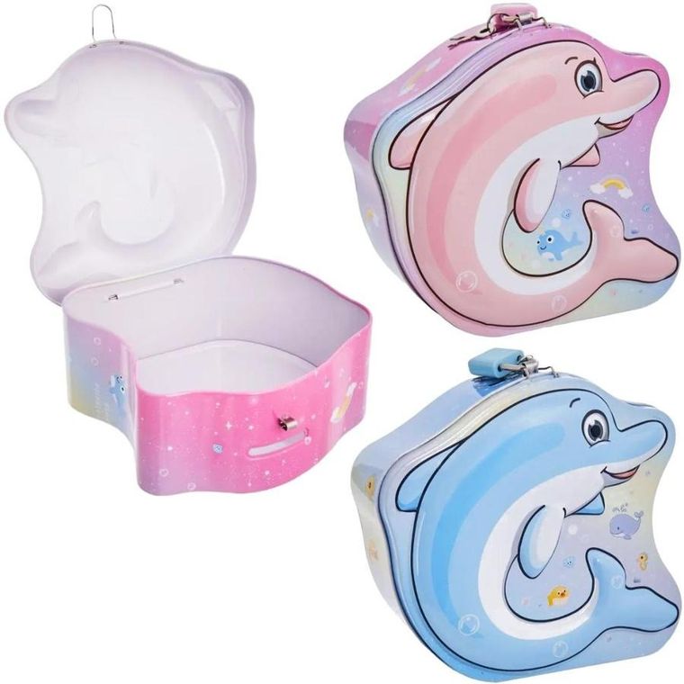 Trifox, skarbonka metalowa, delfin, 1 szt.