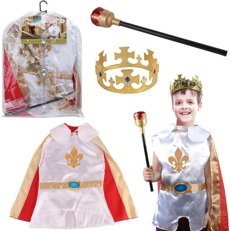 Trifox, strój króla z berłem i koroną