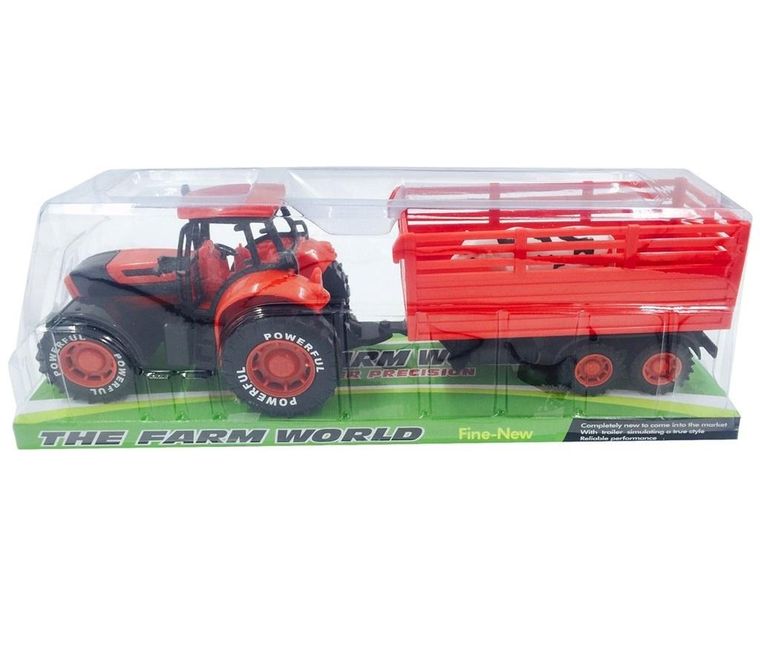 Trifox, traktor z przyczepą i zwierzątkiem
