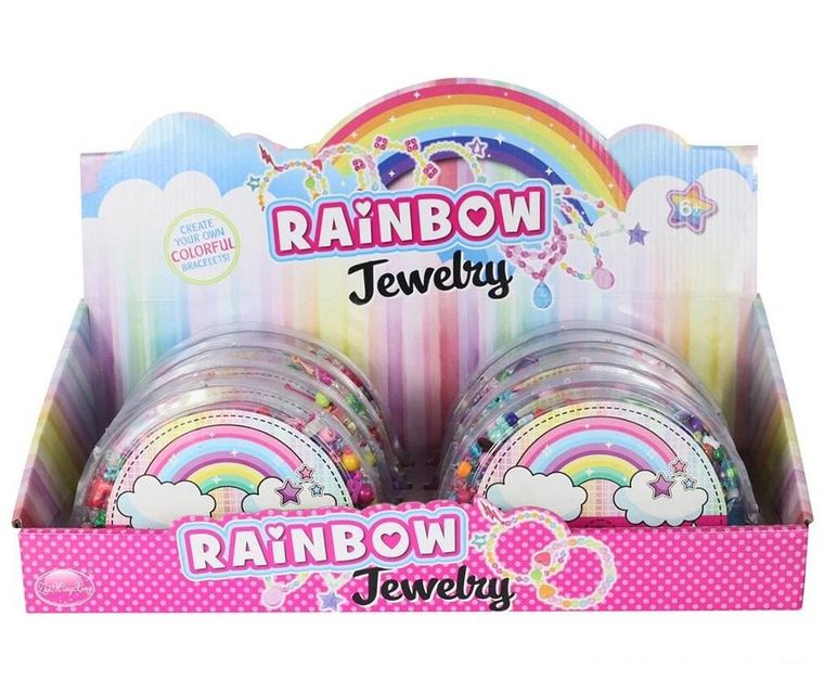 Trifox, zestaw koralików do nawlekania, tęcza