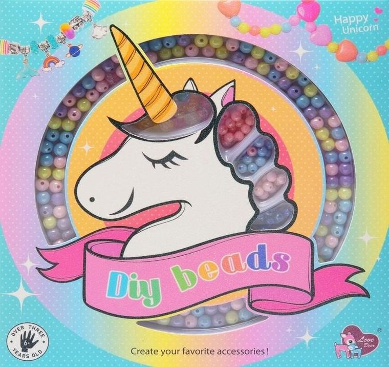Trifox, zestaw koralików, jednorożec