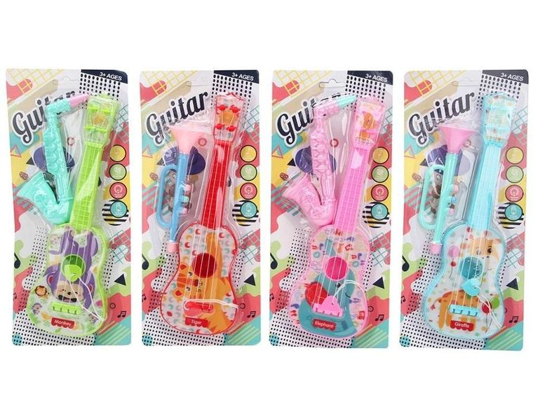 Trifox, zestaw muzyczny, gitara i saksofon