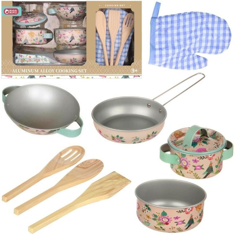 Trifox, zestaw naczyń metalowych, 9 elementów