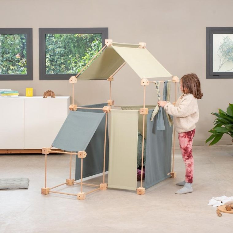 Trigonos, Maxi Trigonos, Family Arbaro, drewniane klocki konstrukcyjne, 79 elementów