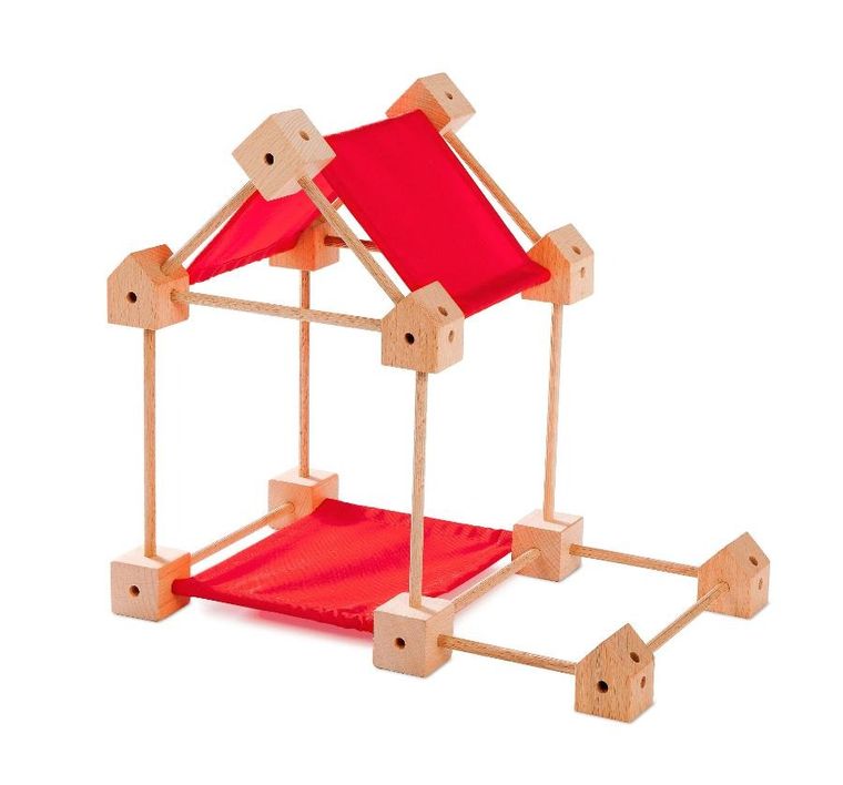 Trigonos, Mini Trigonos S, drewniane klocki konstrukcyjne, 42 elementy