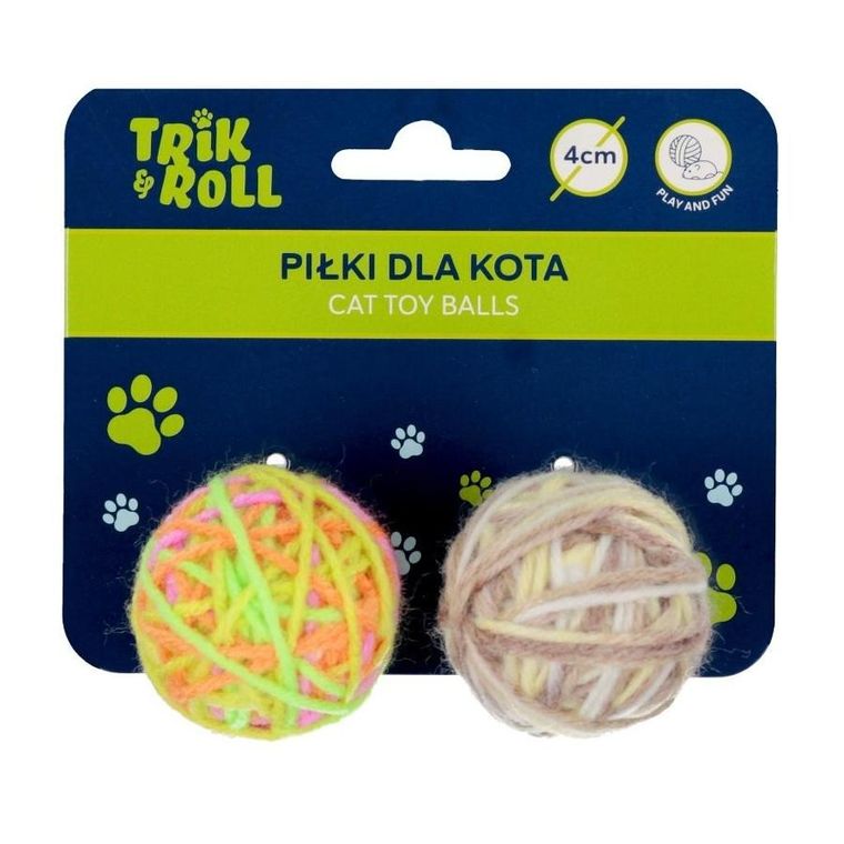 Trik&Roll, piłka dla kota, 4 cm, 2 szt.