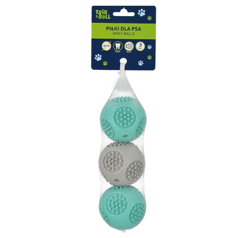 Trik&Roll, piłka dla psa, 6 cm, 3 szt.</li><li>