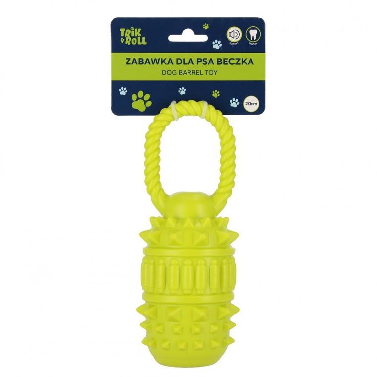 Trik&Roll, zabawka dla psa, beczka z uchwytem, zielona, 20 cm