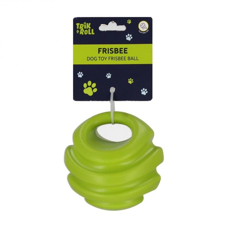 Trik&Roll, zabawka dla psa frisbee, piłka zielona, 12 cm