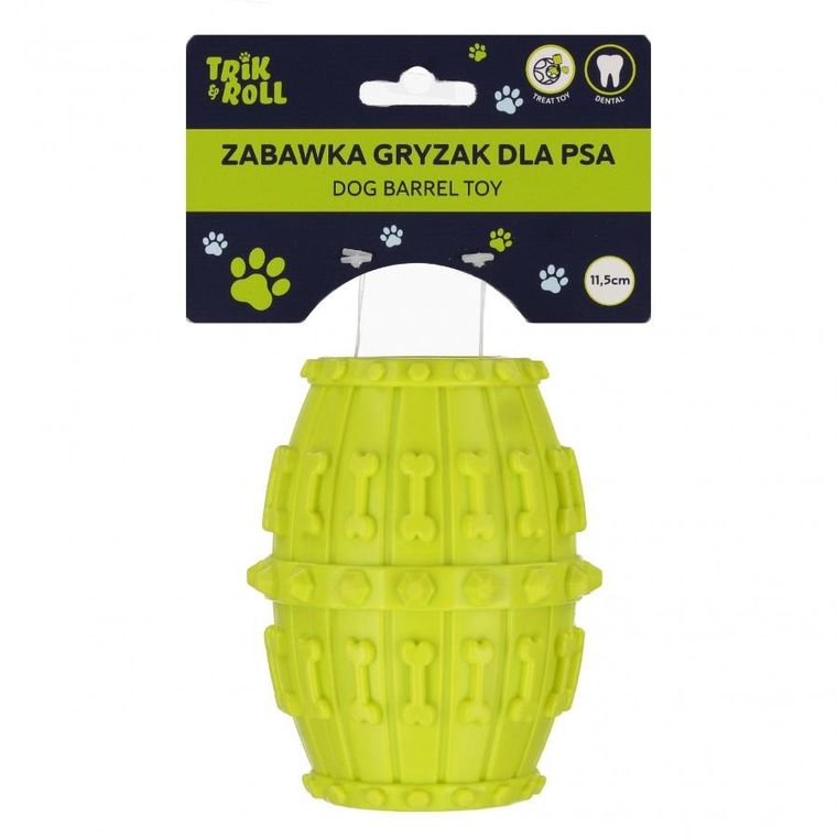 Trik&Roll, zabawka dla psa gryzak, smaczek, limonkowy, 11,5 cm