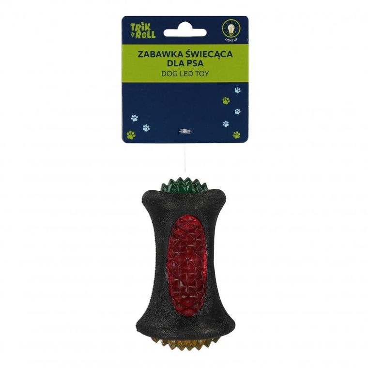 Trik&Roll, zabawka dla psa, kość świecąca, 9 cm