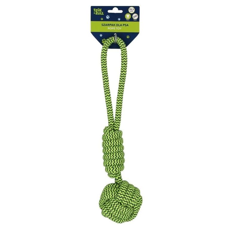 Trik&Roll, zabawka dla psa, szarpak, zielony, 39,5 cm