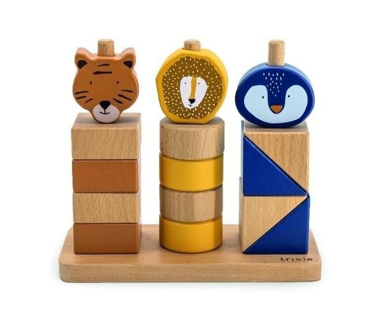 Trixie Baby, klocki drewniane ze zwierzętami