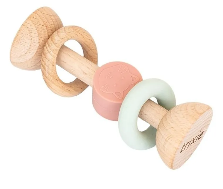 Trixie Baby, Kot grzechotka drewniano-silikonowa