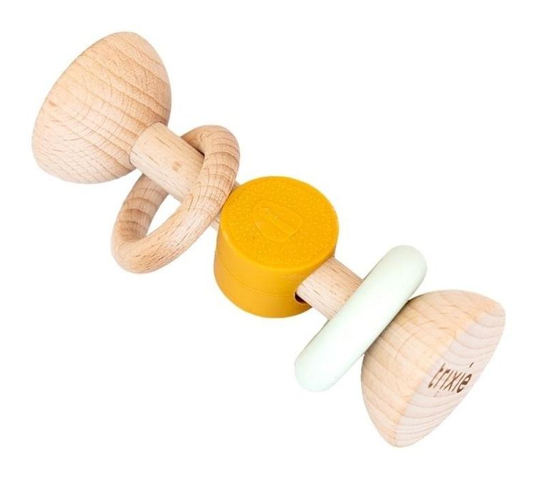 Trixie Baby, Lew, grzechotka drewniano-silikonowa