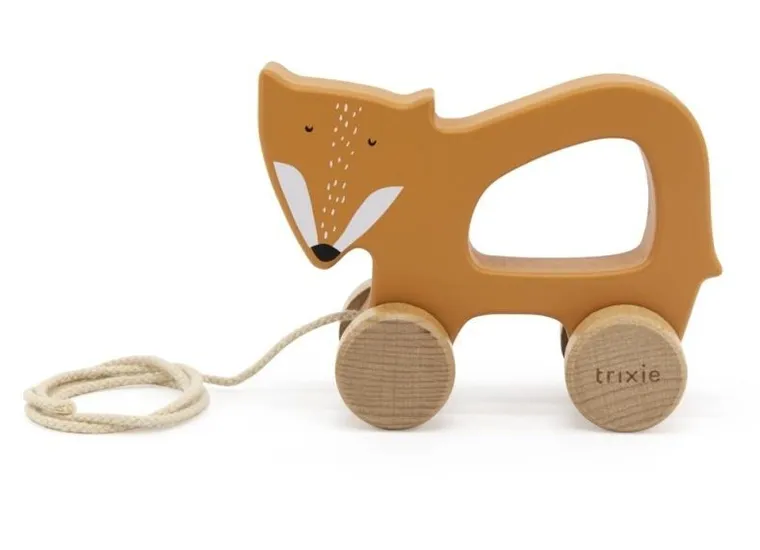 Trixie Baby, Lis, zabawka do ciągnięcia, drewniana