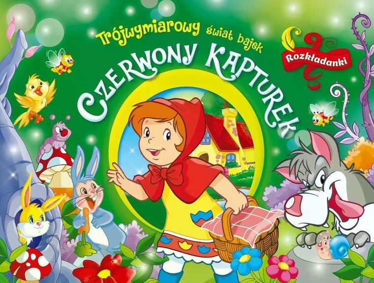 Trójwymiarowy świat bajek. Czerwony Kapturek. Rozkładanki