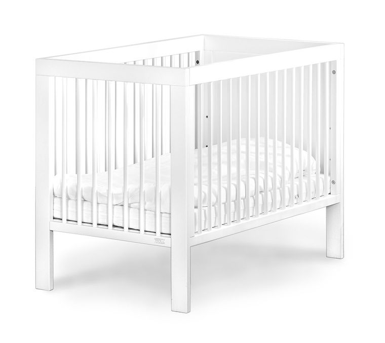 Troll Nursery, Anete, łóżeczko niemowlęce, białe, 120-60