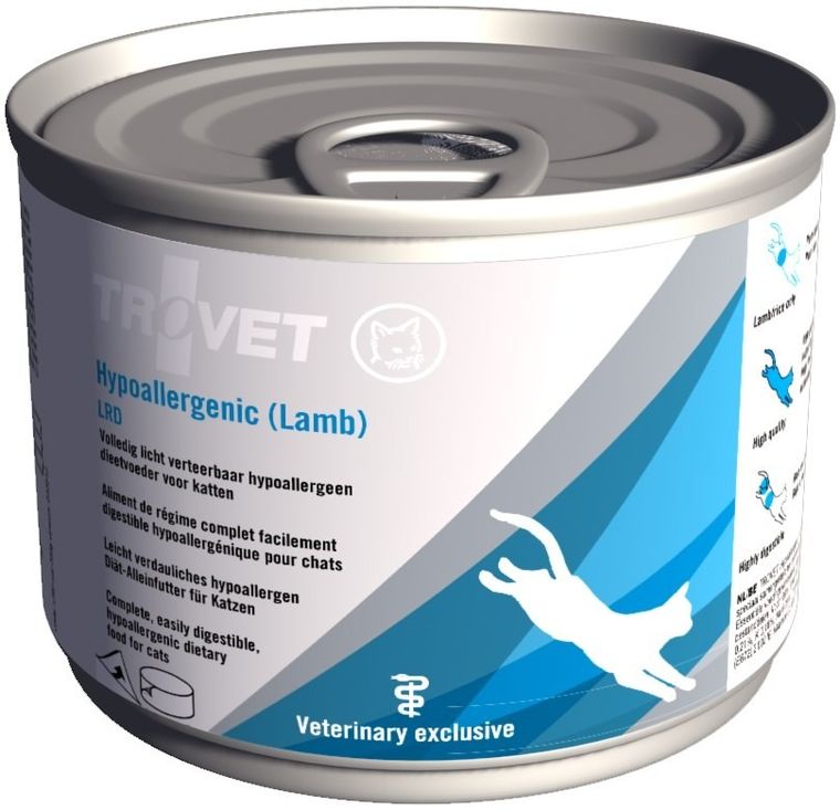 Trovet, Hypoallergenic, puszka, karma dla kotów, jagnięcina, 200g