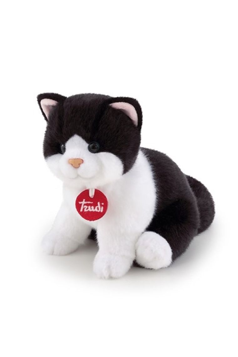 Trudi, maskotka, kotek, biało-czarny