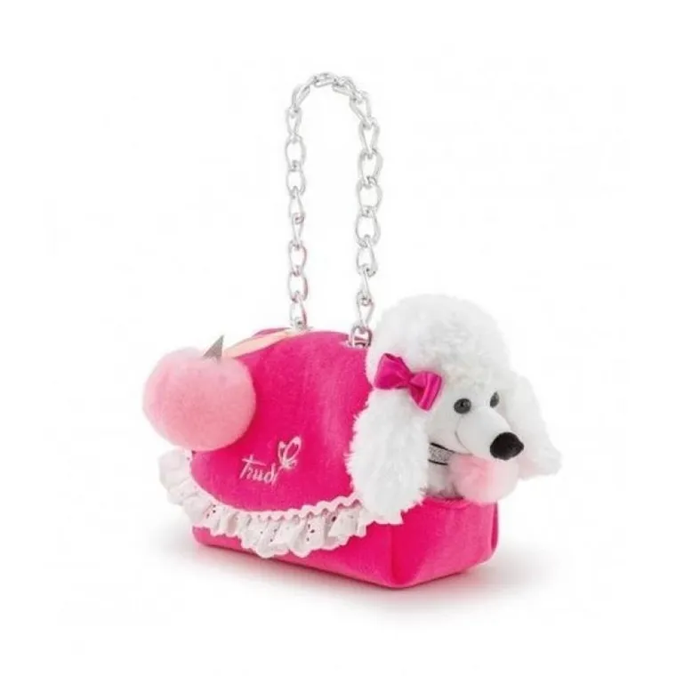 Trudi, maskotka, piesek w różowej torebce