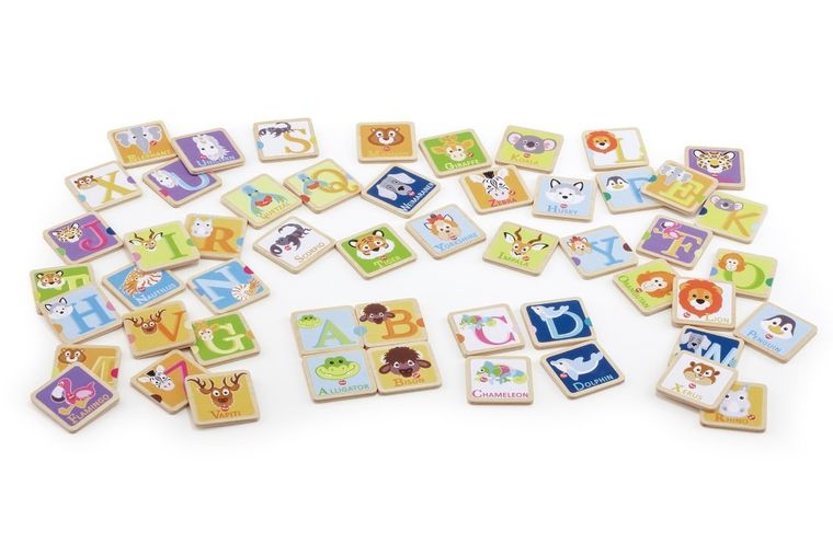 Trudi, układanka i gra memo Dziki alfabet