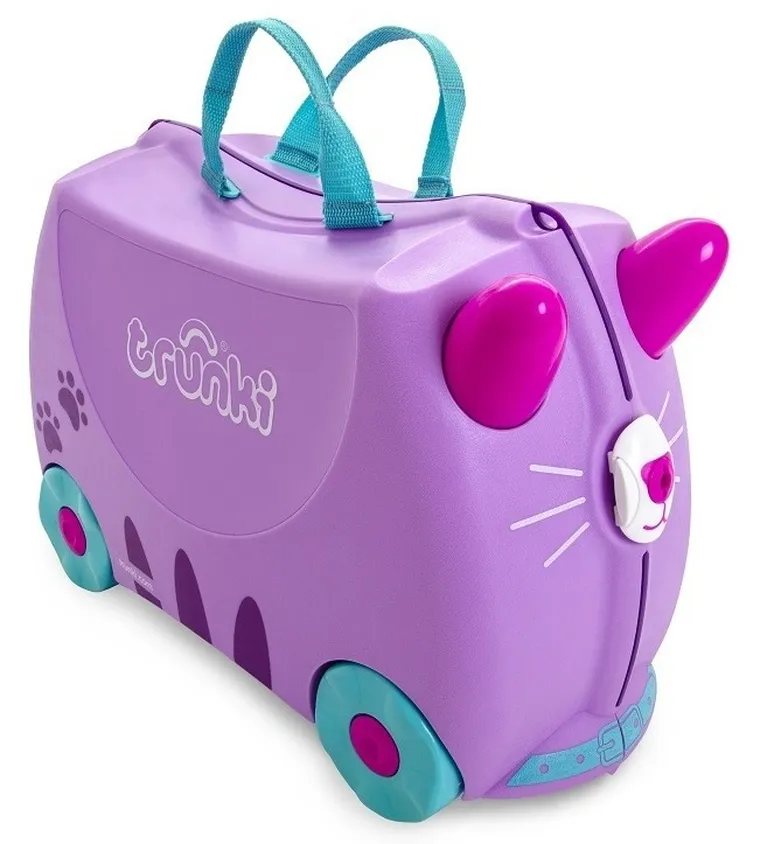 Trunki, Kotek Cassie, jeżdżąca walizeczka, fioletowa