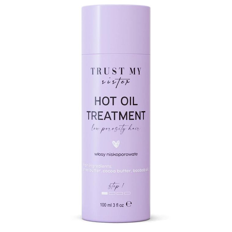 Trust My Sister, Hot Oil Treatment, olej do włosów niskoporowatych, 100 ml