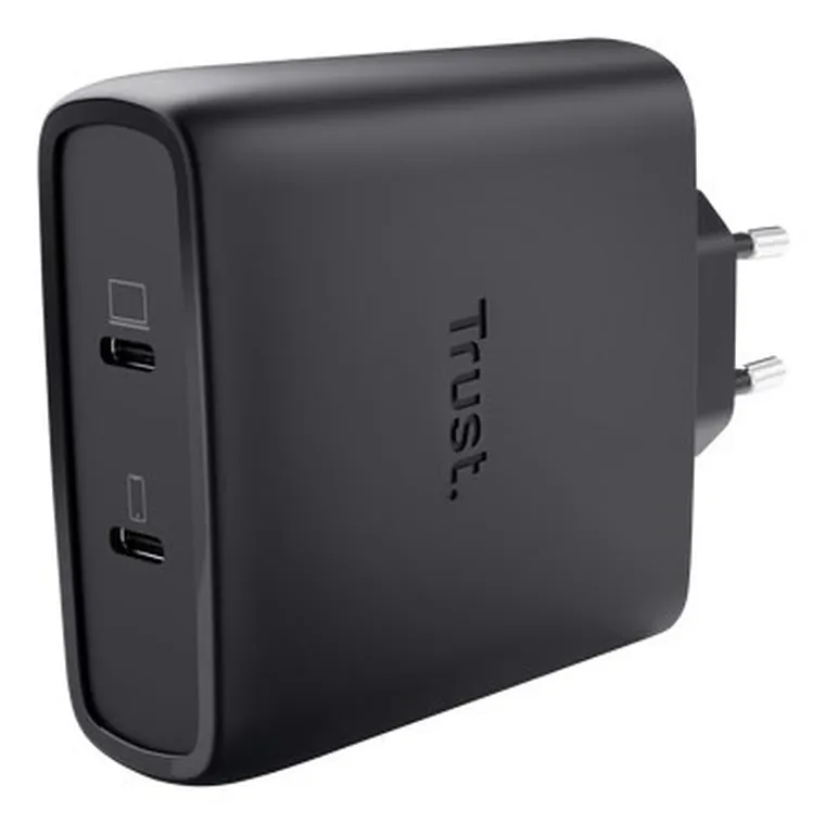 Trust, Trust MAXO GaN, ładowarka, 100W, 2xUSB-C