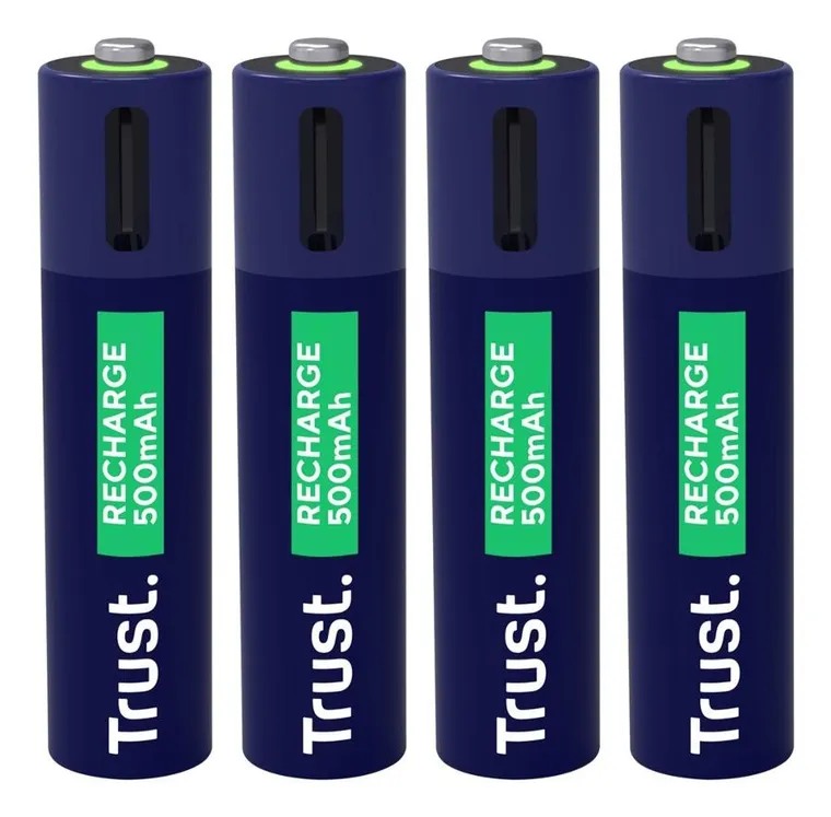 Trust, USB-C Rechargeable Batteries, baterie AAA, 4 szt.