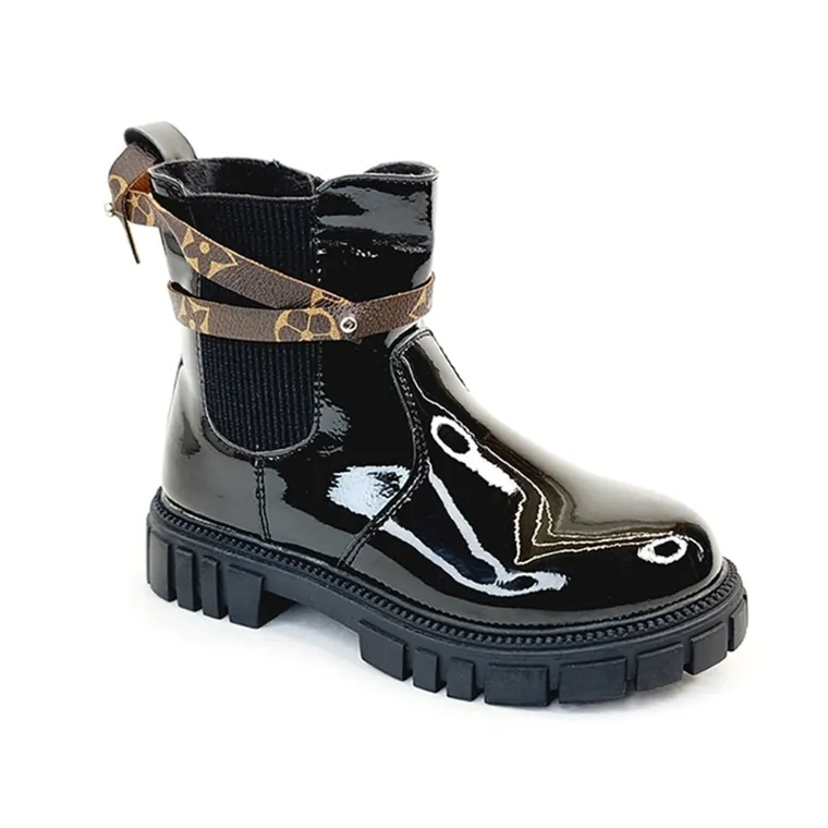 Trzewiki dziewczęce, czarne, ocieplane, Weestep