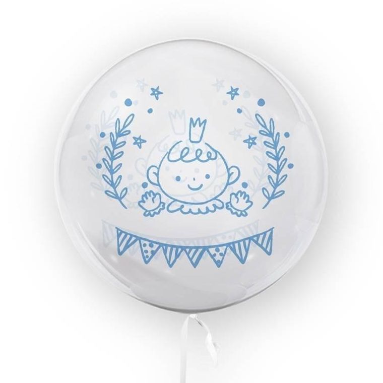 Tuban, balon, chłopiec baby shower, 45 cm