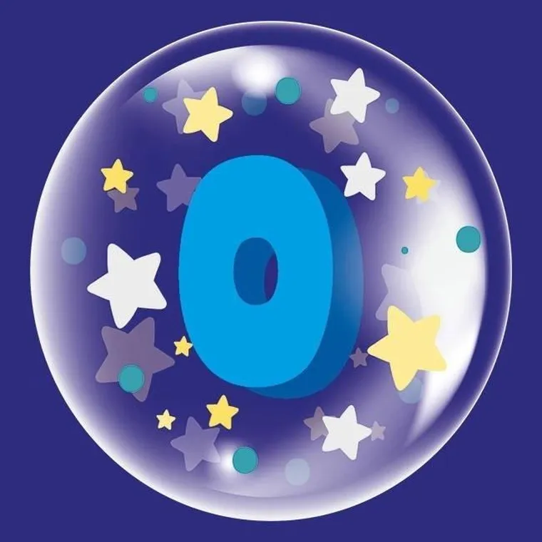 Tuban, balon, cyfra 0, 45 cm